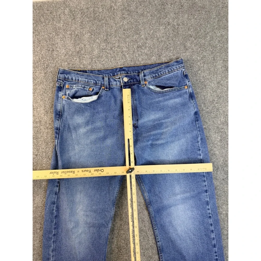 Levis 505 Regular Fit Jeans Mens 36x34 Blue Denim Straight Leg Workwear Pants